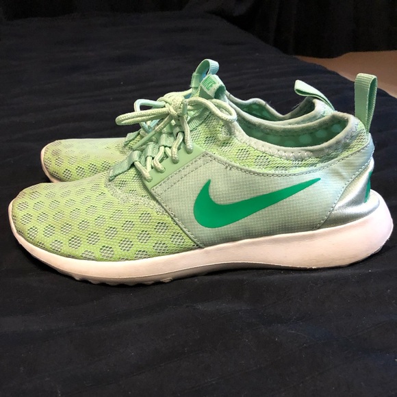 light green nike sneakers